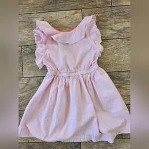 Crewcuts Light Pink Striped Ruffle Dress
